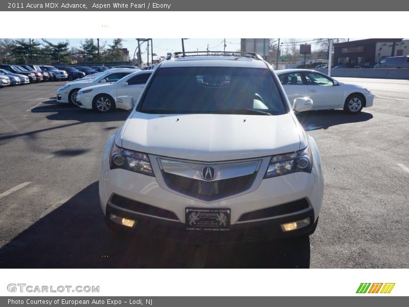 Aspen White Pearl / Ebony 2011 Acura MDX Advance