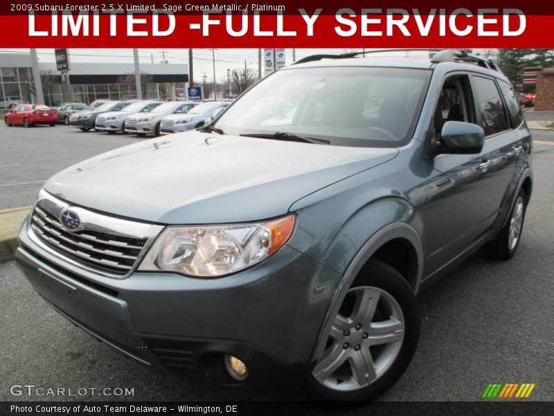 Sage Green Metallic / Platinum 2009 Subaru Forester 2.5 X Limited