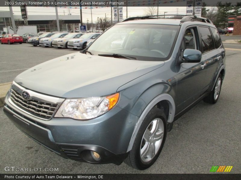 Sage Green Metallic / Platinum 2009 Subaru Forester 2.5 X Limited