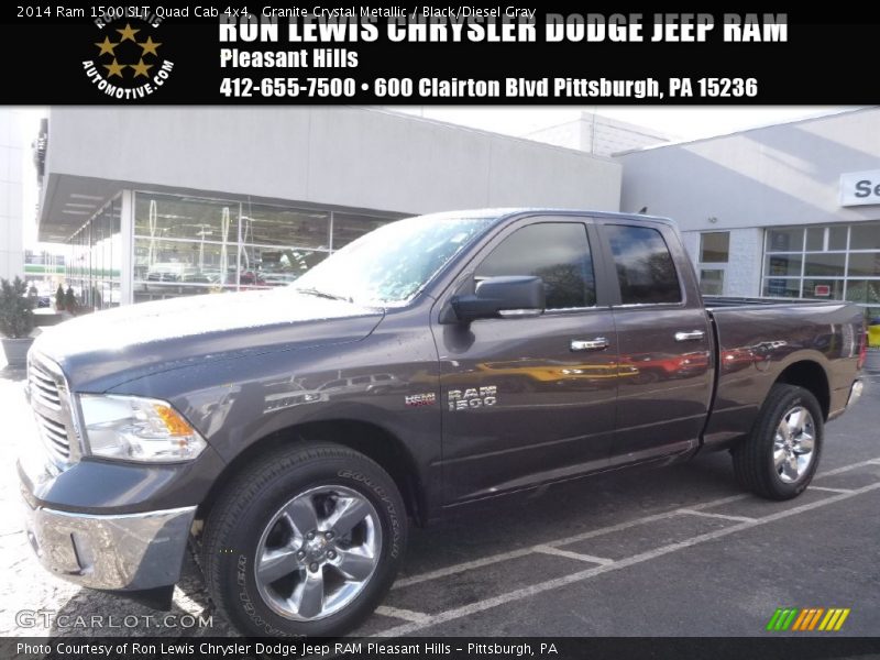 Granite Crystal Metallic / Black/Diesel Gray 2014 Ram 1500 SLT Quad Cab 4x4