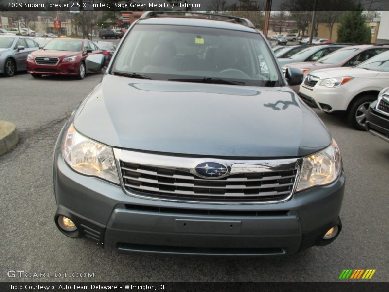 Sage Green Metallic / Platinum 2009 Subaru Forester 2.5 X Limited