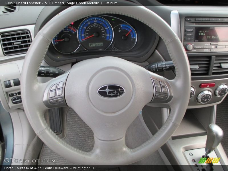 Sage Green Metallic / Platinum 2009 Subaru Forester 2.5 X Limited