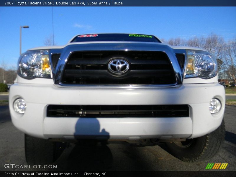 Super White / Taupe 2007 Toyota Tacoma V6 SR5 Double Cab 4x4