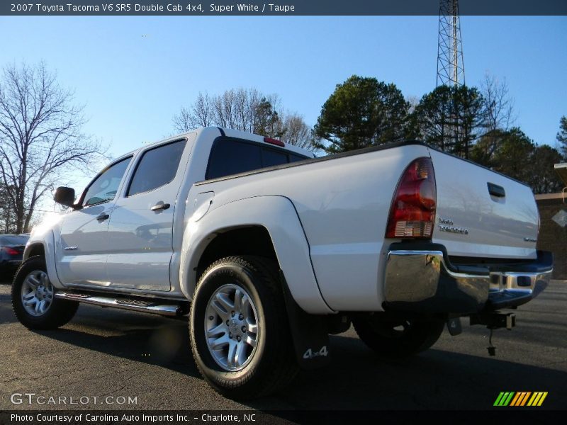 Super White / Taupe 2007 Toyota Tacoma V6 SR5 Double Cab 4x4