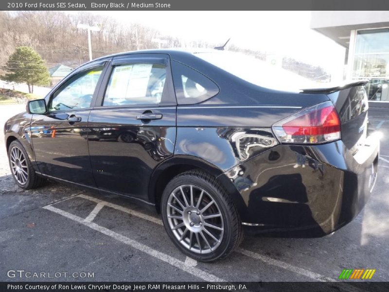 Ebony Black / Medium Stone 2010 Ford Focus SES Sedan