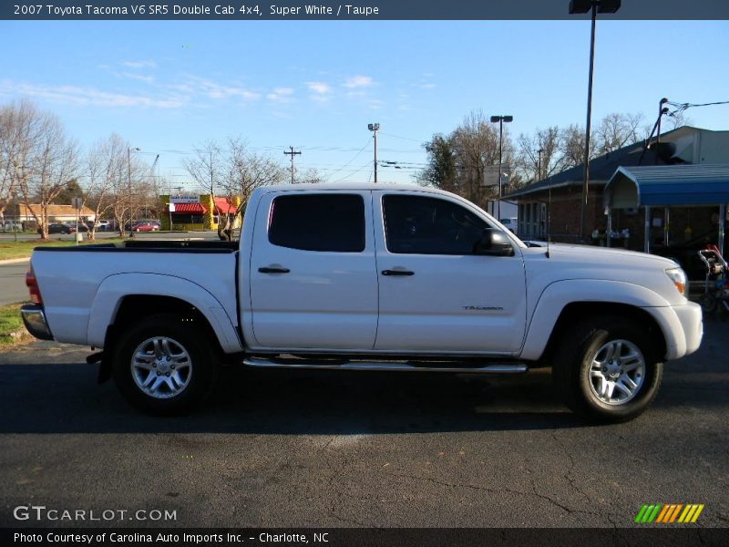 Super White / Taupe 2007 Toyota Tacoma V6 SR5 Double Cab 4x4