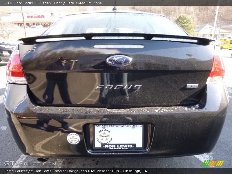 Ebony Black / Medium Stone 2010 Ford Focus SES Sedan