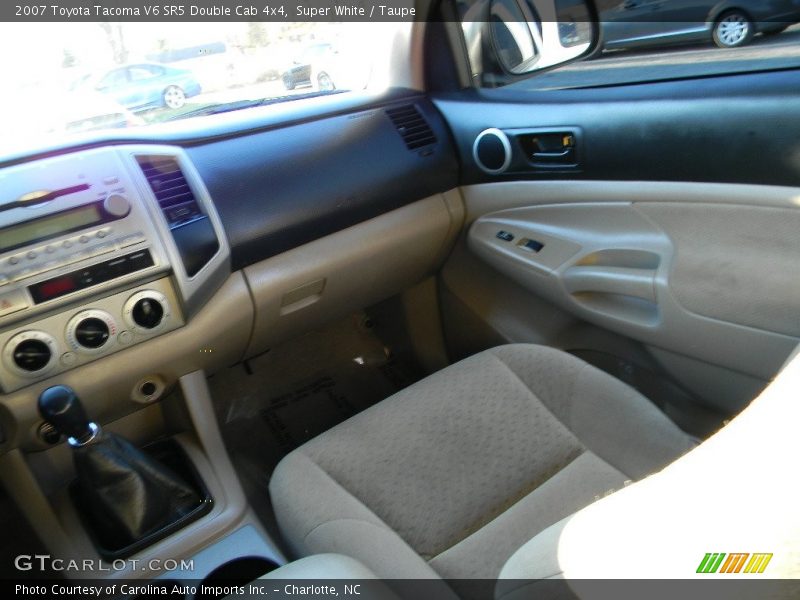 Super White / Taupe 2007 Toyota Tacoma V6 SR5 Double Cab 4x4