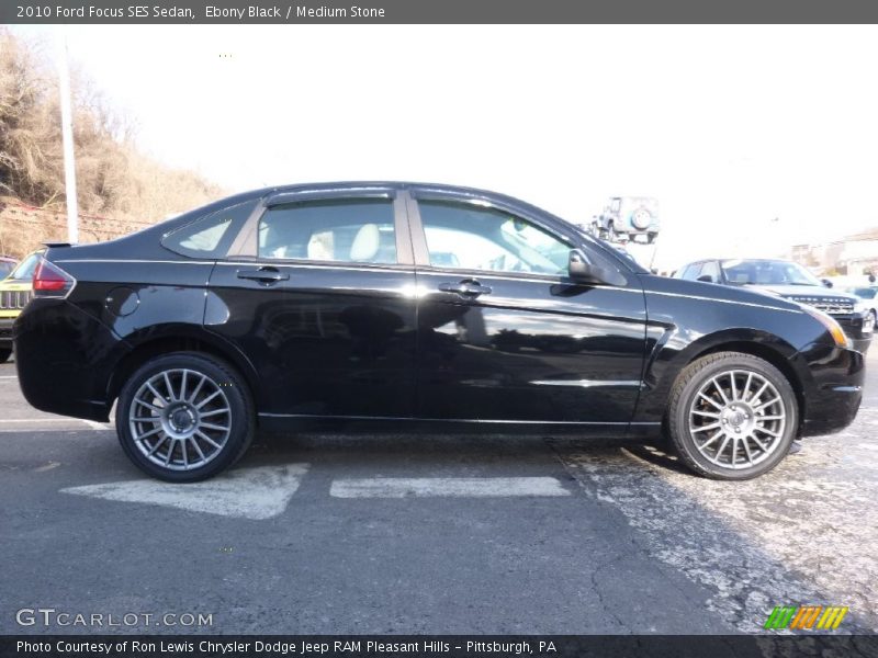 Ebony Black / Medium Stone 2010 Ford Focus SES Sedan