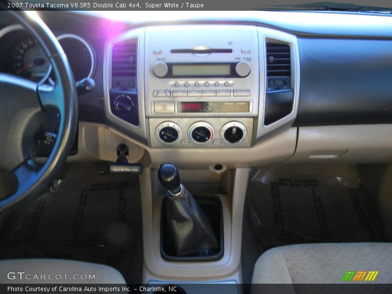 Super White / Taupe 2007 Toyota Tacoma V6 SR5 Double Cab 4x4