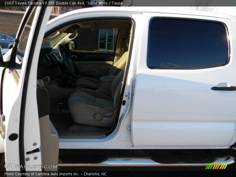Super White / Taupe 2007 Toyota Tacoma V6 SR5 Double Cab 4x4