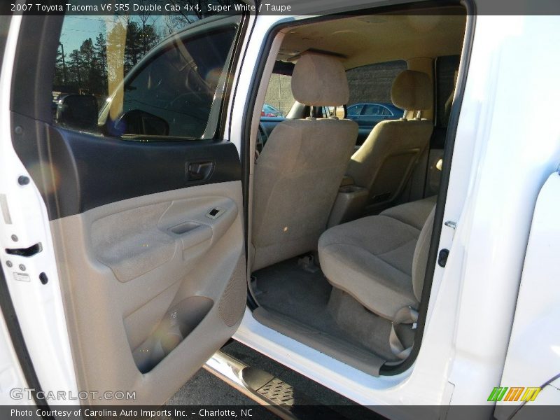 Super White / Taupe 2007 Toyota Tacoma V6 SR5 Double Cab 4x4