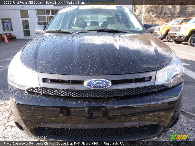Ebony Black / Medium Stone 2010 Ford Focus SES Sedan