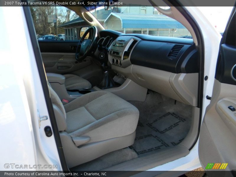 Super White / Taupe 2007 Toyota Tacoma V6 SR5 Double Cab 4x4
