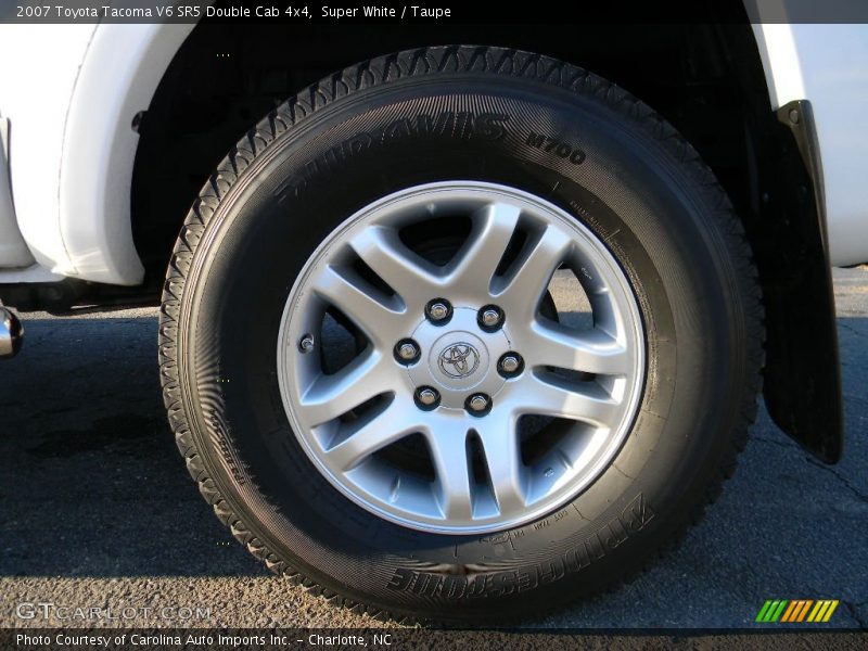 Super White / Taupe 2007 Toyota Tacoma V6 SR5 Double Cab 4x4