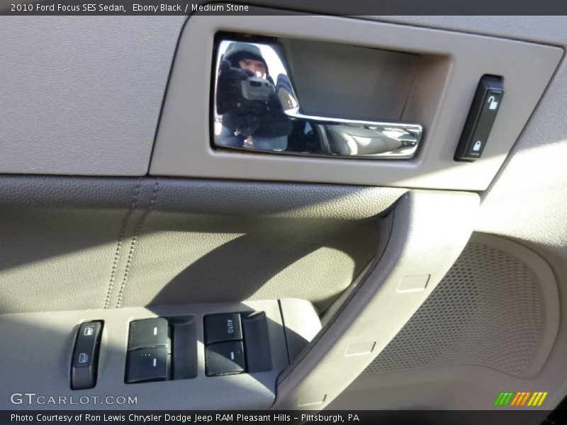 Ebony Black / Medium Stone 2010 Ford Focus SES Sedan