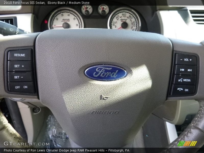 Ebony Black / Medium Stone 2010 Ford Focus SES Sedan