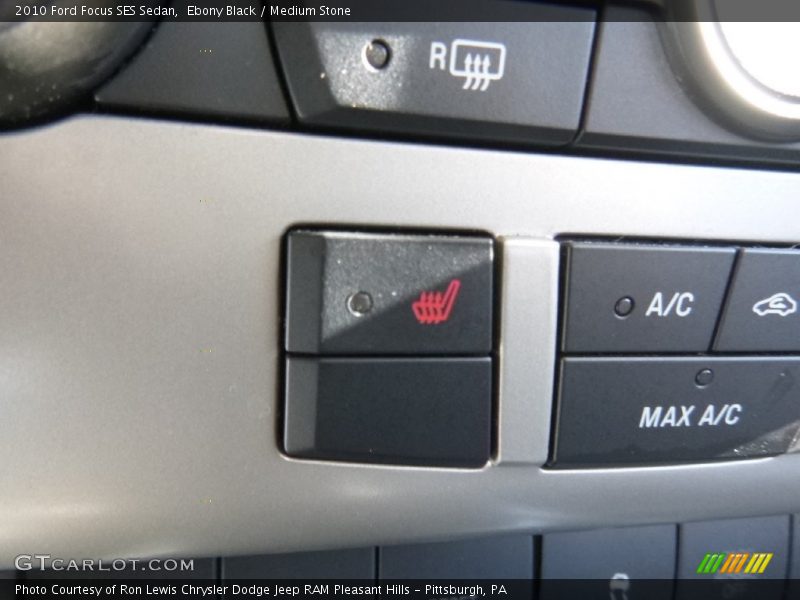 Ebony Black / Medium Stone 2010 Ford Focus SES Sedan