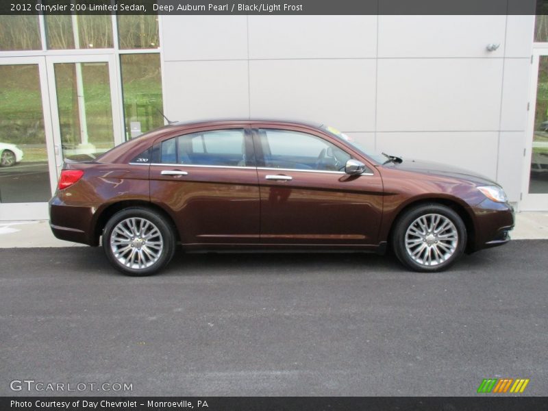 Deep Auburn Pearl / Black/Light Frost 2012 Chrysler 200 Limited Sedan