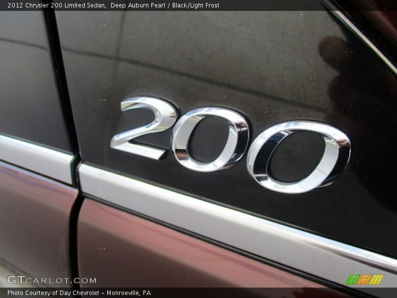 Deep Auburn Pearl / Black/Light Frost 2012 Chrysler 200 Limited Sedan