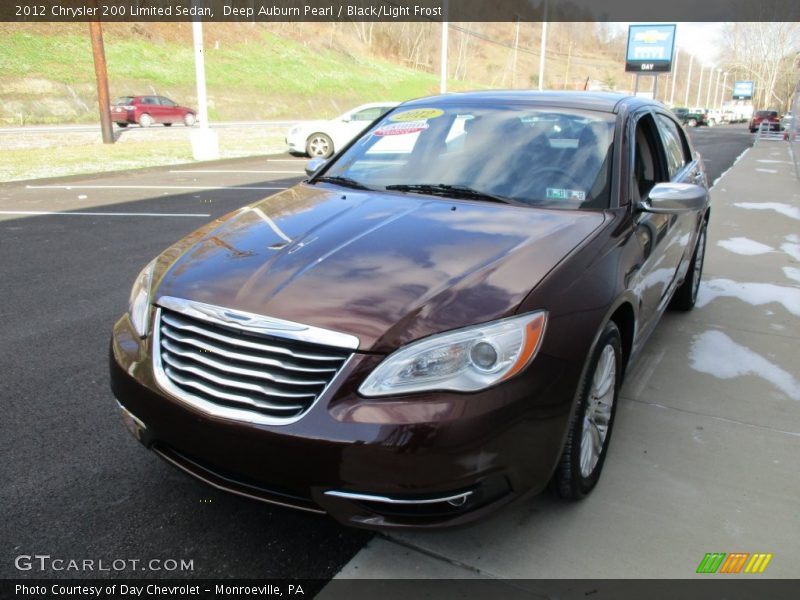 Deep Auburn Pearl / Black/Light Frost 2012 Chrysler 200 Limited Sedan