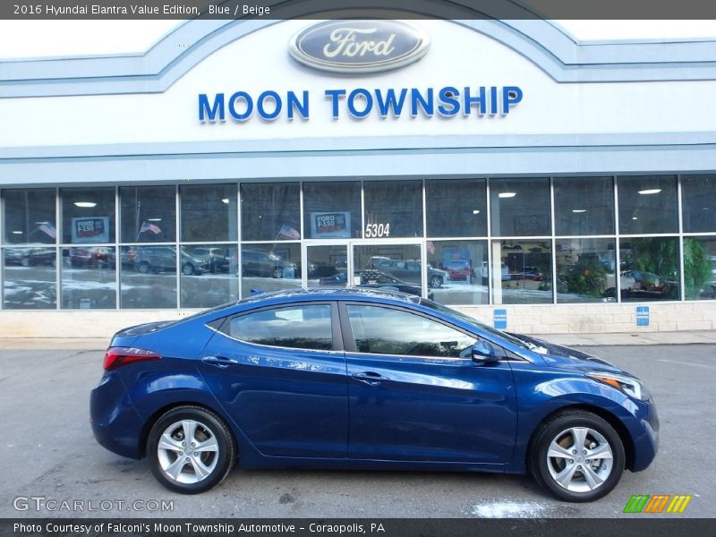 Blue / Beige 2016 Hyundai Elantra Value Edition