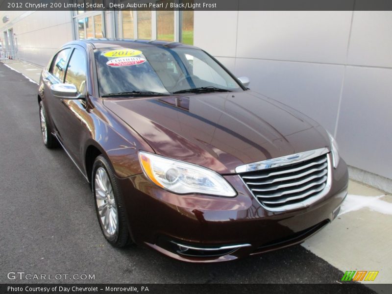 Deep Auburn Pearl / Black/Light Frost 2012 Chrysler 200 Limited Sedan