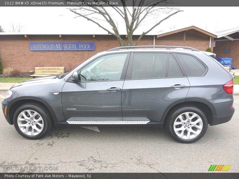 Platinum Gray Metallic / Black 2012 BMW X5 xDrive35i Premium