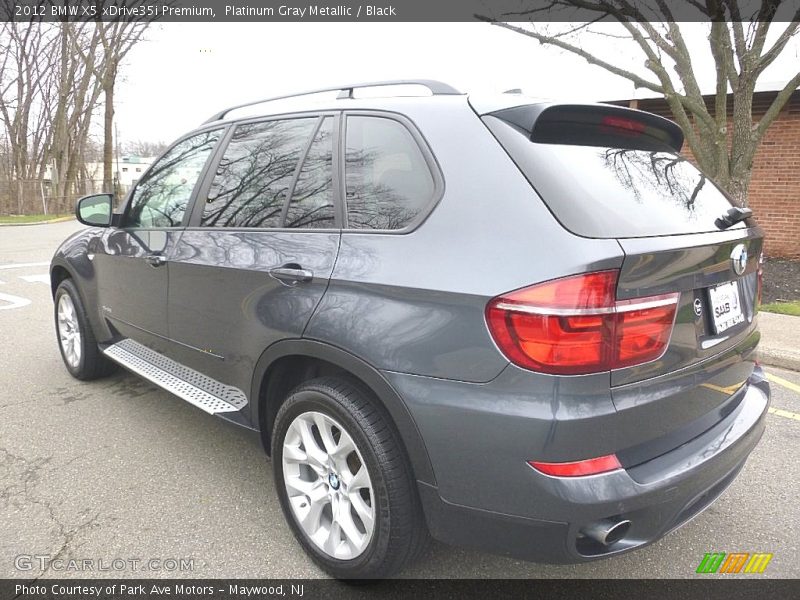 Platinum Gray Metallic / Black 2012 BMW X5 xDrive35i Premium