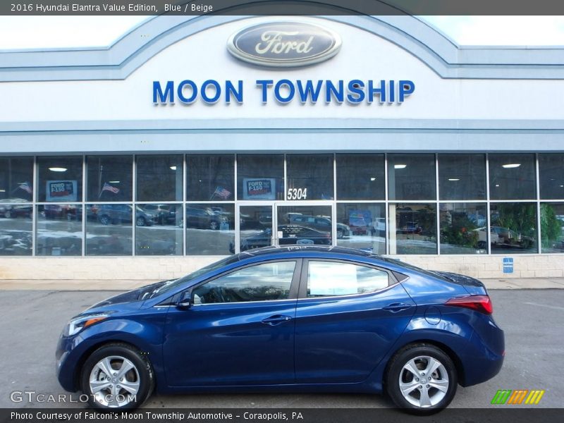 Blue / Beige 2016 Hyundai Elantra Value Edition