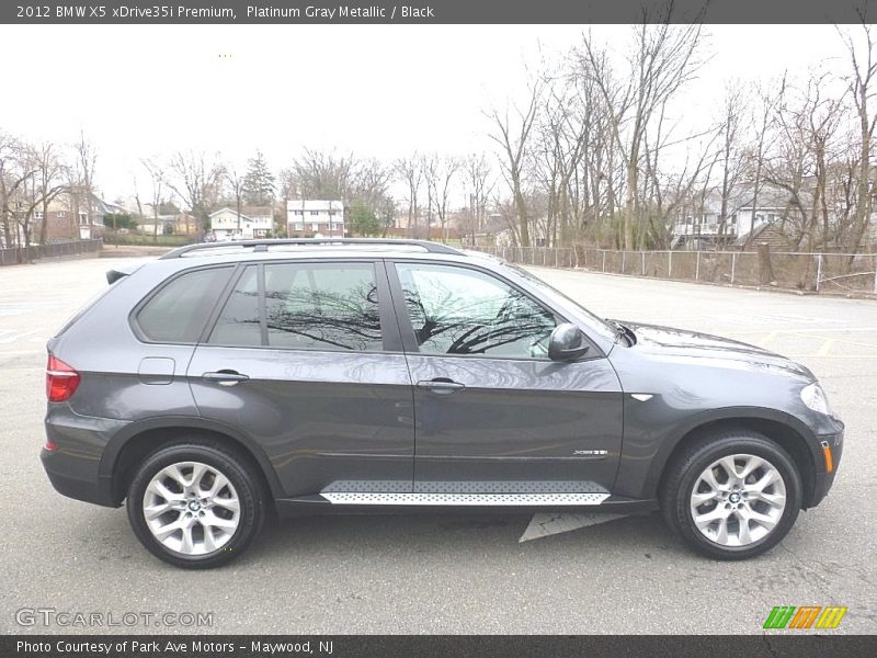 Platinum Gray Metallic / Black 2012 BMW X5 xDrive35i Premium
