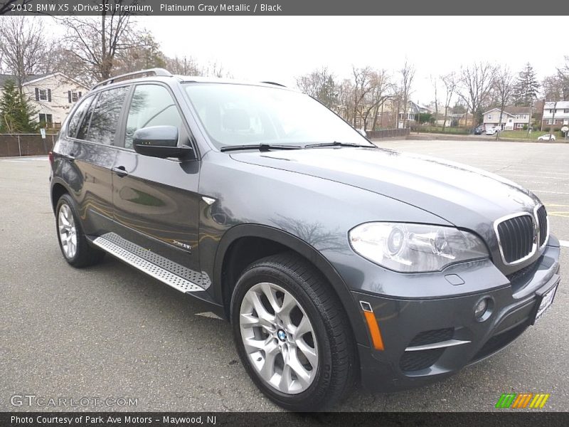 Platinum Gray Metallic / Black 2012 BMW X5 xDrive35i Premium