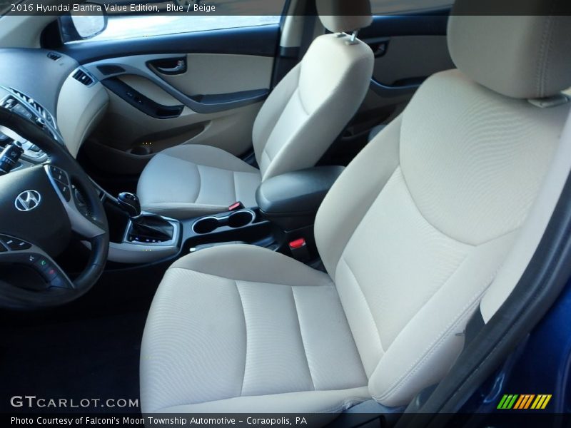 Blue / Beige 2016 Hyundai Elantra Value Edition