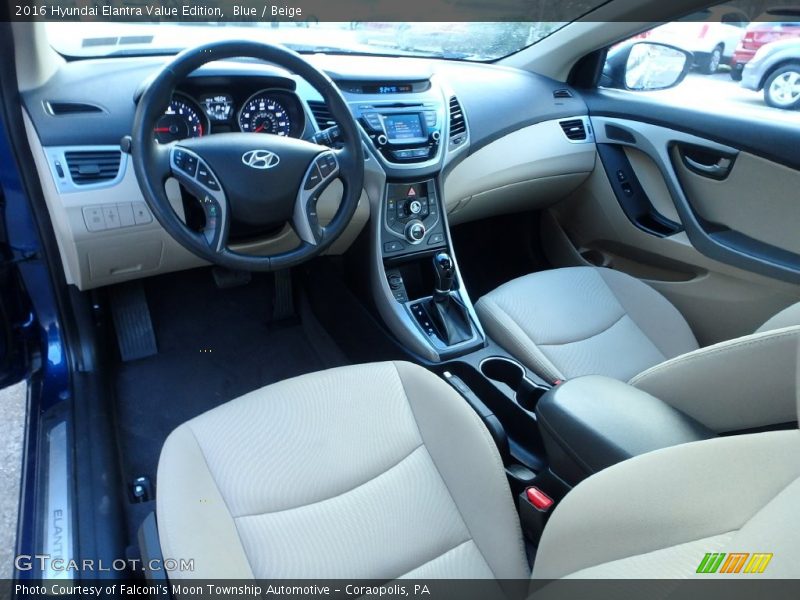 Blue / Beige 2016 Hyundai Elantra Value Edition