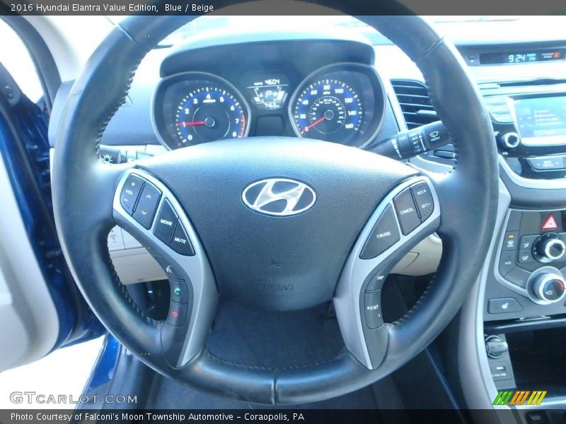 Blue / Beige 2016 Hyundai Elantra Value Edition