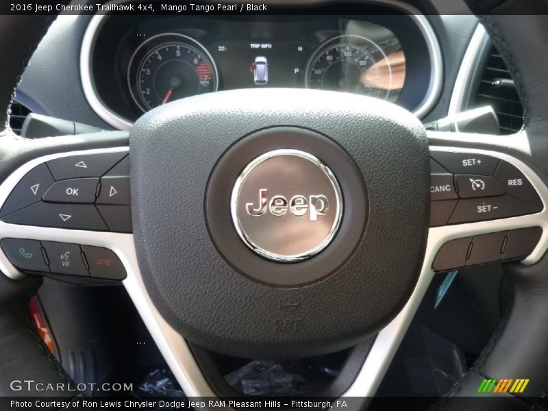 Mango Tango Pearl / Black 2016 Jeep Cherokee Trailhawk 4x4