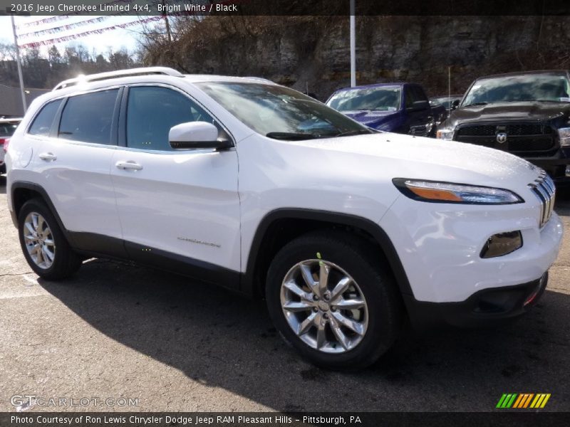 Bright White / Black 2016 Jeep Cherokee Limited 4x4