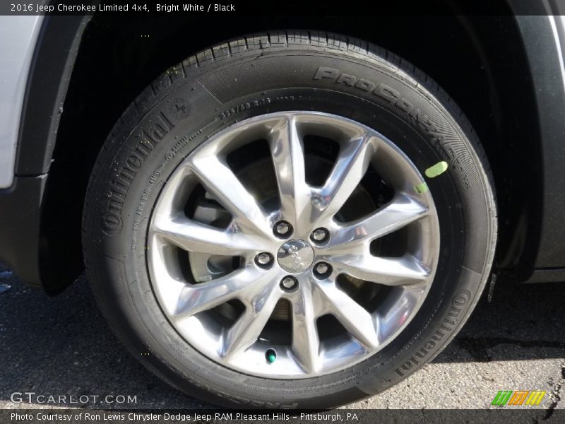 Bright White / Black 2016 Jeep Cherokee Limited 4x4