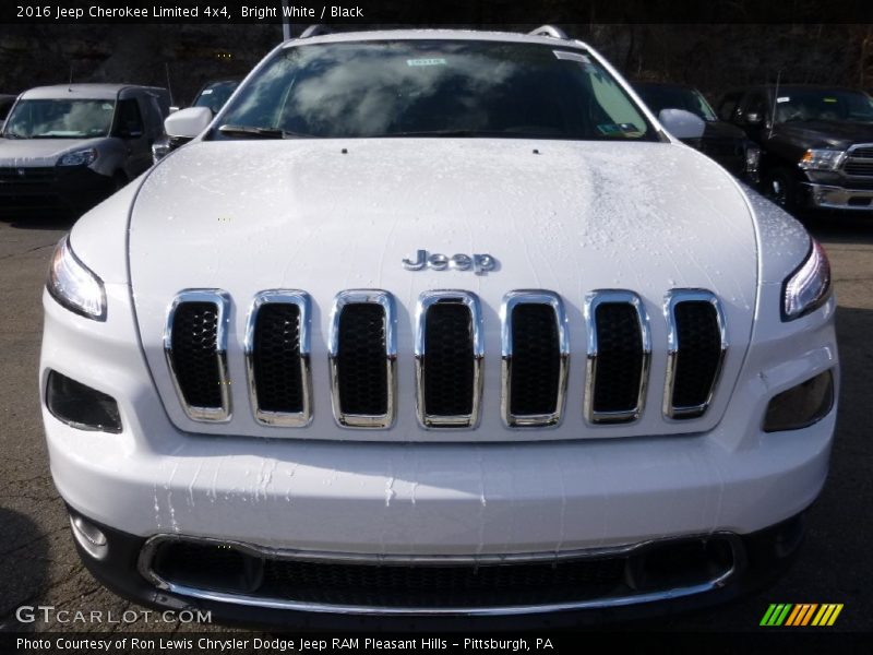 Bright White / Black 2016 Jeep Cherokee Limited 4x4