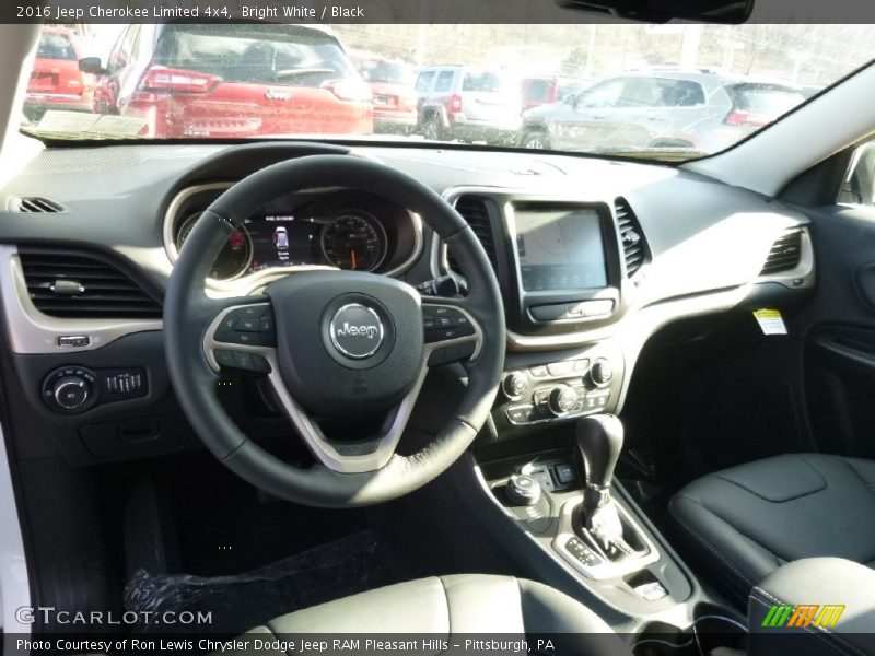 Bright White / Black 2016 Jeep Cherokee Limited 4x4