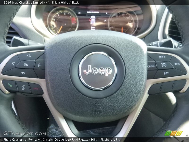 Bright White / Black 2016 Jeep Cherokee Limited 4x4