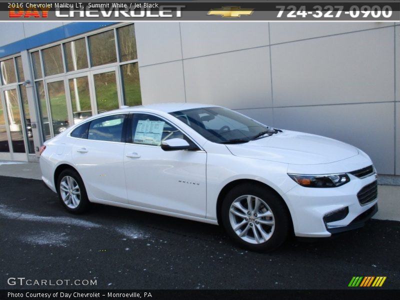 Summit White / Jet Black 2016 Chevrolet Malibu LT