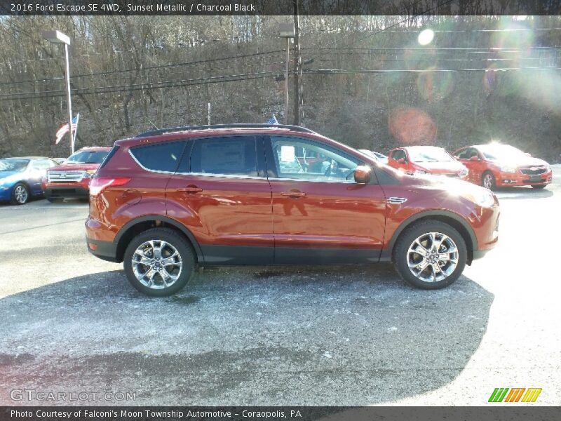 Sunset Metallic / Charcoal Black 2016 Ford Escape SE 4WD