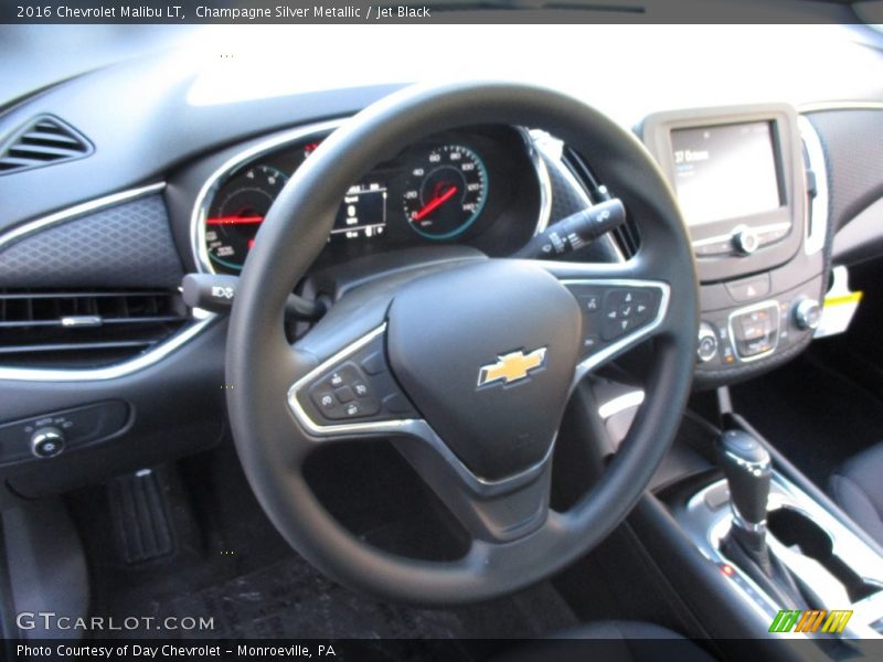 Champagne Silver Metallic / Jet Black 2016 Chevrolet Malibu LT