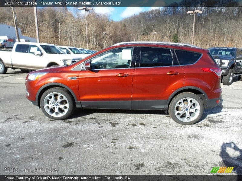 Sunset Metallic / Charcoal Black 2016 Ford Escape Titanium 4WD