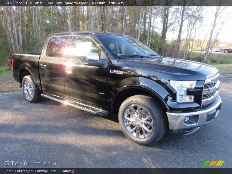 Shadow Black / Medium Earth Gray 2016 Ford F150 Lariat SuperCrew