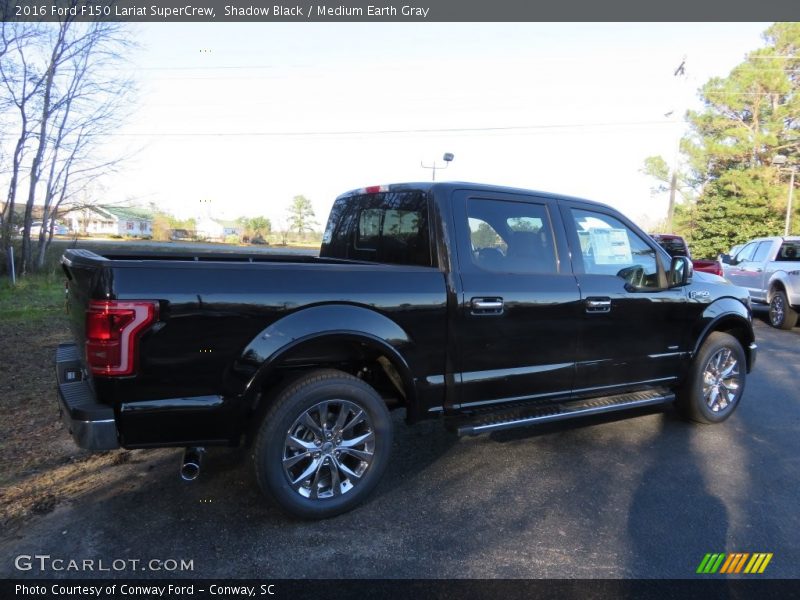 Shadow Black / Medium Earth Gray 2016 Ford F150 Lariat SuperCrew