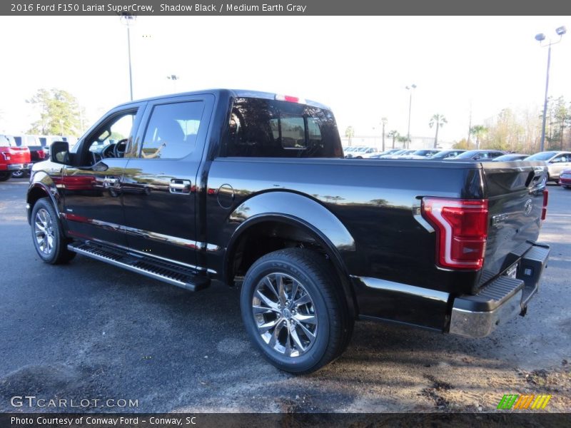 Shadow Black / Medium Earth Gray 2016 Ford F150 Lariat SuperCrew