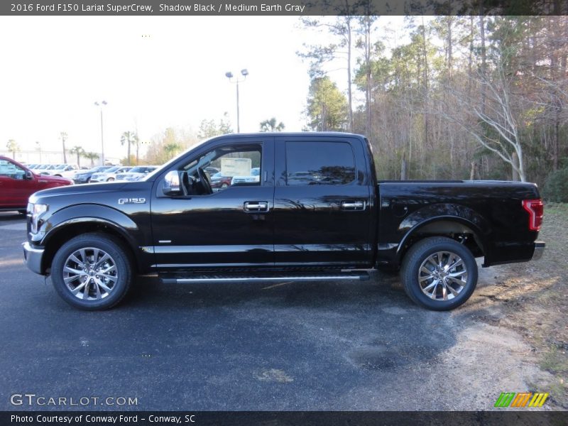 Shadow Black / Medium Earth Gray 2016 Ford F150 Lariat SuperCrew