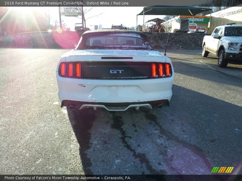 Oxford White / Red Line 2016 Ford Mustang GT Premium Convertible